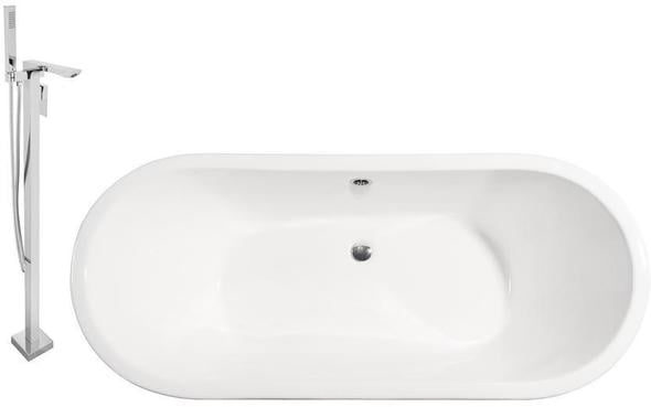 jacuzzi bathroom ideas Streamline Bath Set of Bathroom Tub and Faucet Gold Soaking Freestanding Tub
