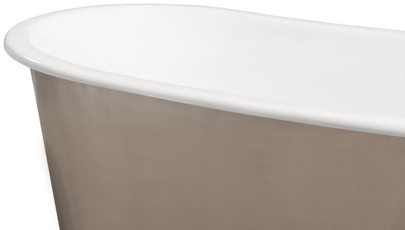 double ended freestanding bath Streamline Bath Set of Bathroom Tub and Faucet Chrome  Soaking Freestanding Tub