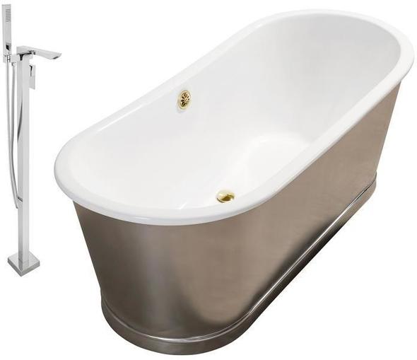 new bathtub ideas Streamline Bath Set of Bathroom Tub and Faucet Chrome  Soaking Freestanding Tub