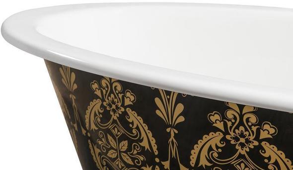 resin tub Streamline Bath Set of Bathroom Tub and Faucet Green, Gold Soaking Clawfoot Tub