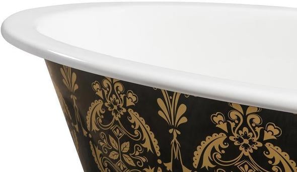 bathtub top Streamline Bath Set of Bathroom Tub and Faucet Green, Gold Soaking Clawfoot Tub