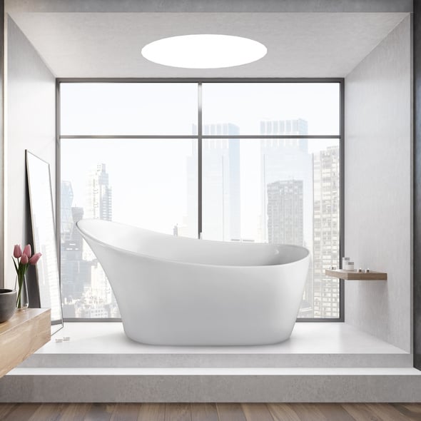 free standing bathroom Streamline Bath Bathroom Tub Free Standing Bath Tubs White Soaking Freestanding Tub