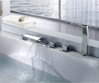 deck mount tub faucet with sprayer Sumerain Tub faucet