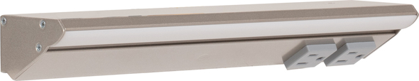 easy to install under cabinet lighting Task Lighting Lighted Power Strip Fixtures Satin Nickel