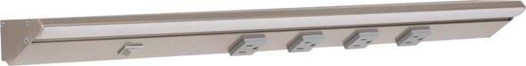 shelves with led strips Task Lighting Lighted Power Strip Fixtures Satin Nickel