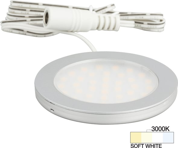 display cabinet lighting with plug Task Lighting Puck Lights;Single-white Lighting Satin Nickel