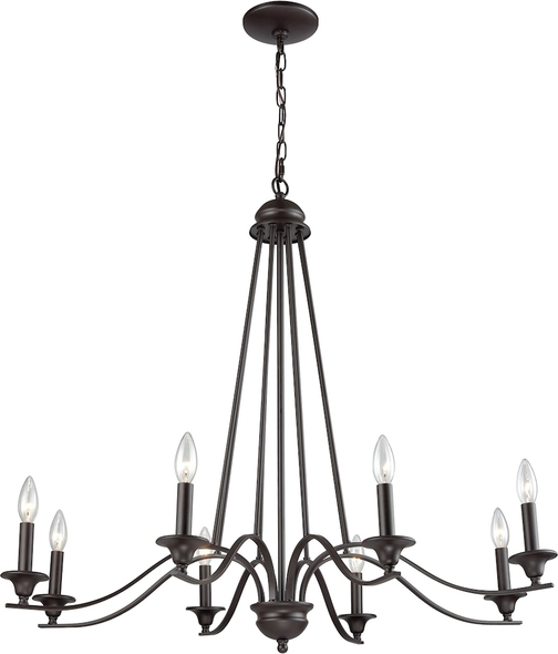 6 light shaded chandelier Thomas Lighting Chandelier Chandelier Oil Rubbed Bronze Traditional