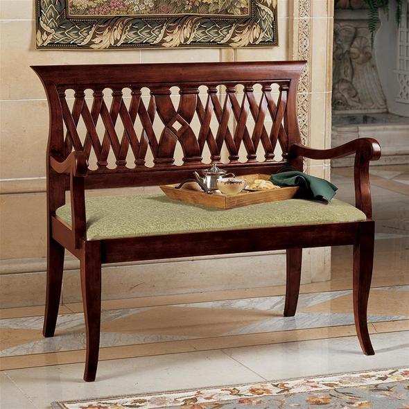 leather bench ottoman with storage Toscano Themes > Classic > Classic Furniture