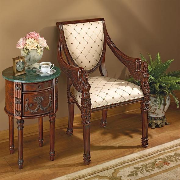 gold leather accent chair Toscano Themes > Classic > Classic Furniture