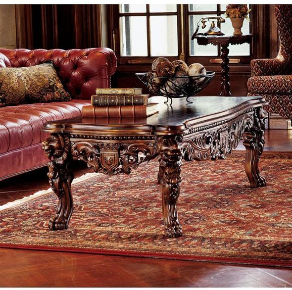 coffee table black and wood Toscano Themes > Animal Décor > Furniture