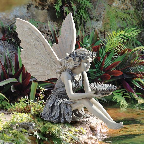 sculpture and statue difference Toscano Garden Décor > Fantasy Figures & Statues > Fairy Garden Statues