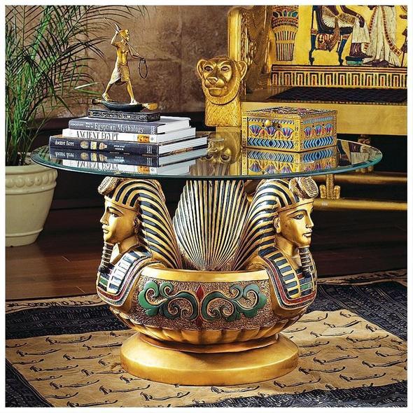 small dark wood side table Toscano Egyptian > SALE Egyptian Accent Tables