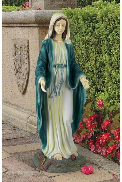 statue in forest Toscano Garden Décor > Religious Statues for the Garden > Christian Statues
