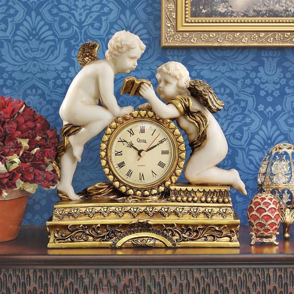 set the clock for Toscano Themes > Angel Figurines & Sculptures > Angel Indoor Statues