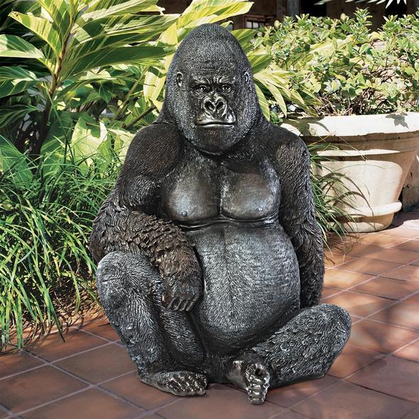 bronze frog garden ornament Toscano Themes > Animal Décor > Monkeys & Apes