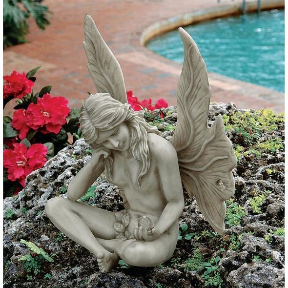 black metal porch bench Toscano Garden Décor > Fantasy Figures & Statues > Fairy Garden Statues