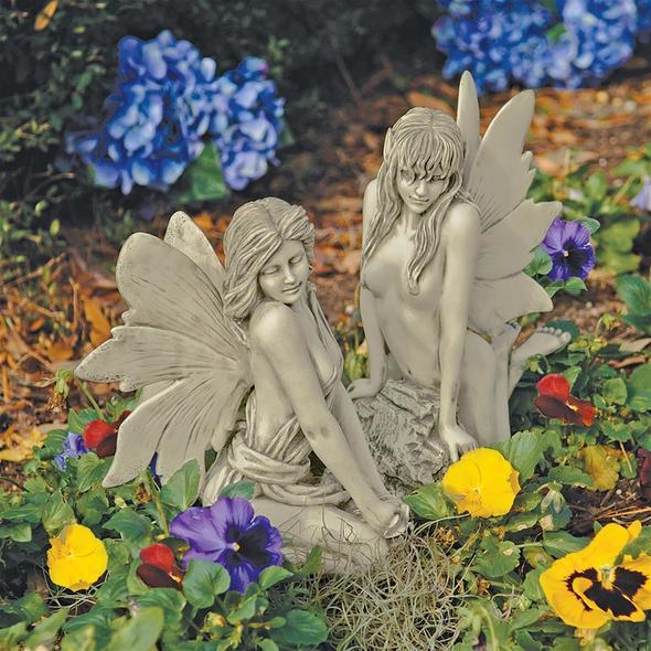 outdoor memorial garden bench Toscano Themes > Fairies > Fairy Indoor Statues