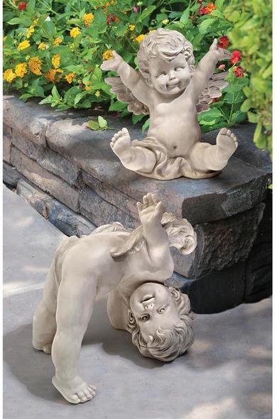 statue frog Toscano Themes > Cherubs > Outdoor Cherub Statues
