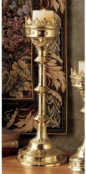 candle holders tall pillar Toscano Medieval & Gothic Decor > Medieval Home Decor