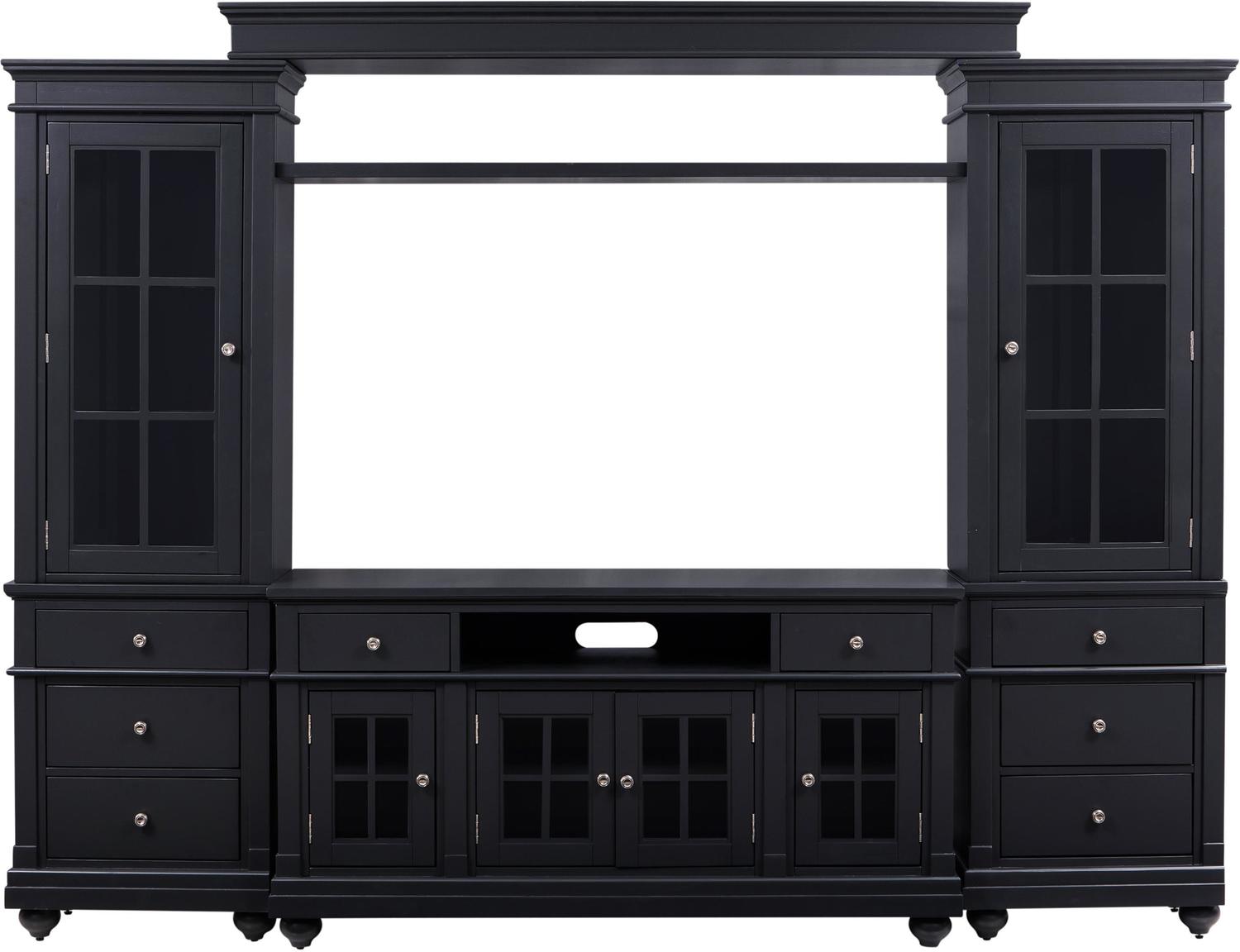 white wide tv unit Tov Furniture Entertainment Centers Grey