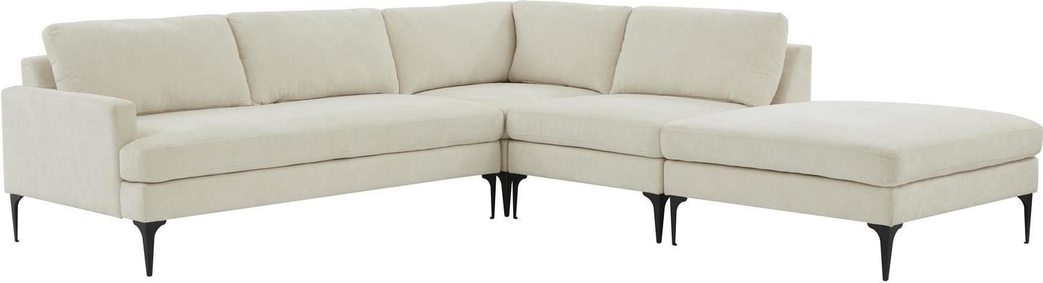 blue sectional sofa with chaise Tov Furniture Sectionals Cream