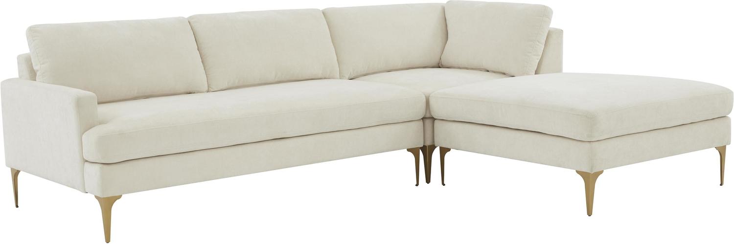 sectional sofa with storage and sleeper Tov Furniture Sectionals Cream