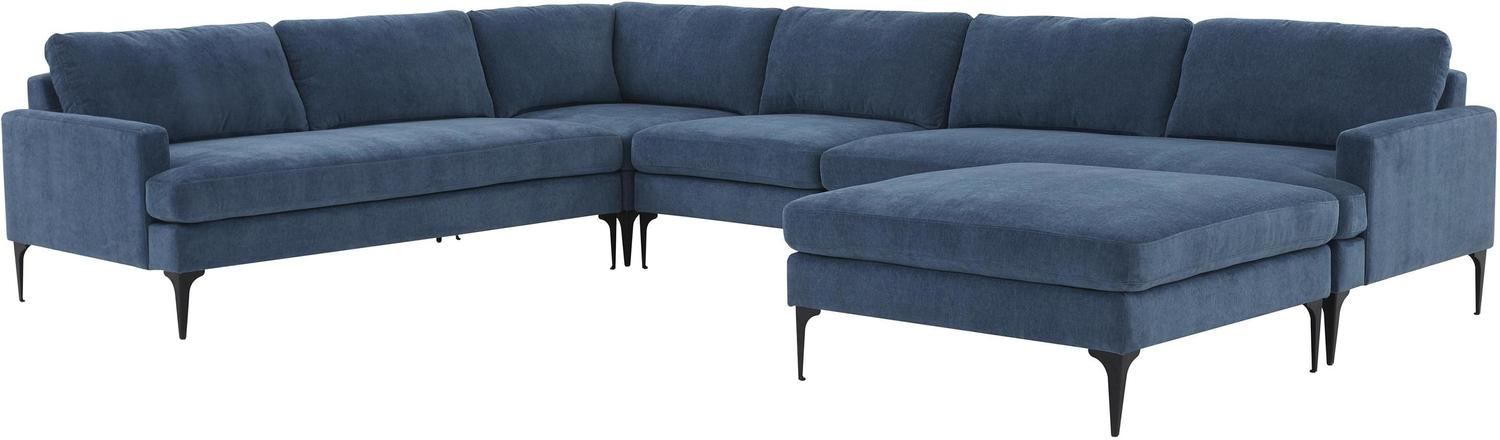 sectional couch with two chaise Tov Furniture Sectionals Blue