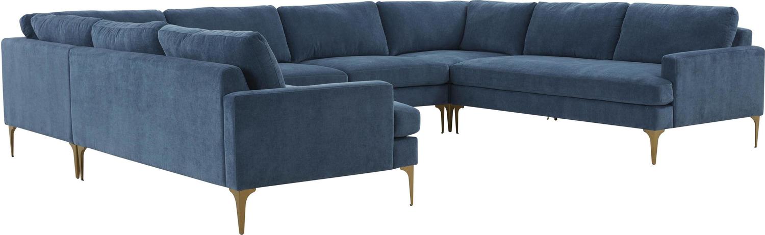 sectional couch right facing Tov Furniture Sectionals Blue