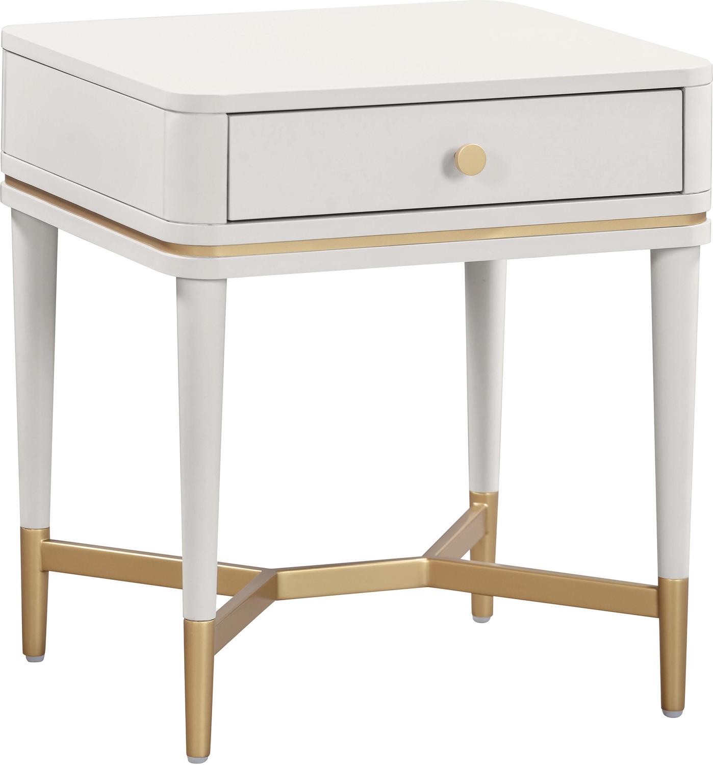 living room decor stand Tov Furniture Nightstands Cream
