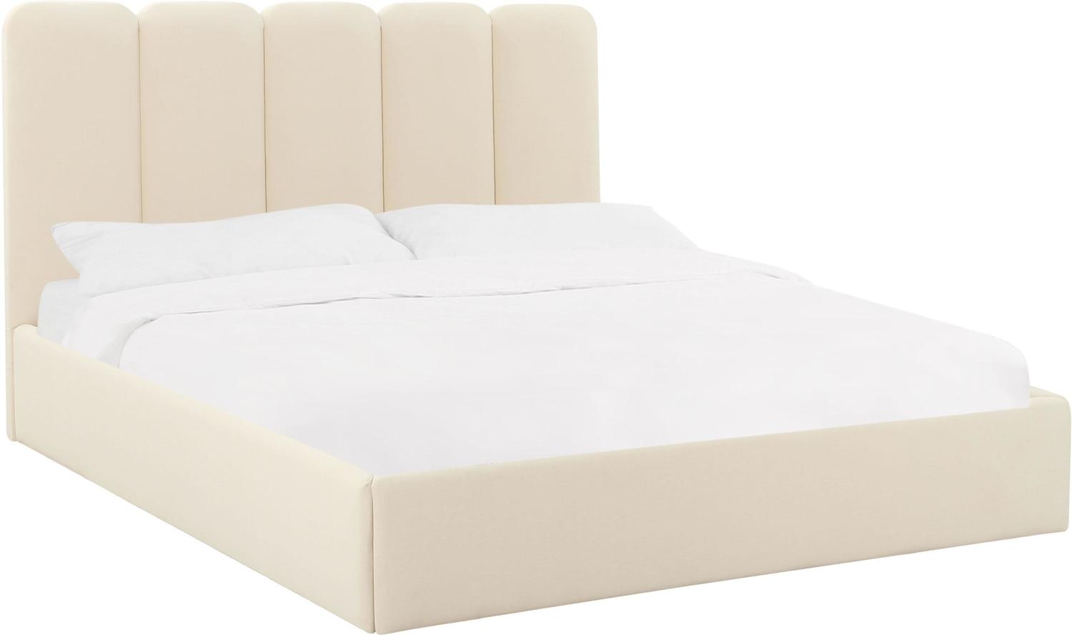 cream full bed frame Tov Furniture Beds Cream