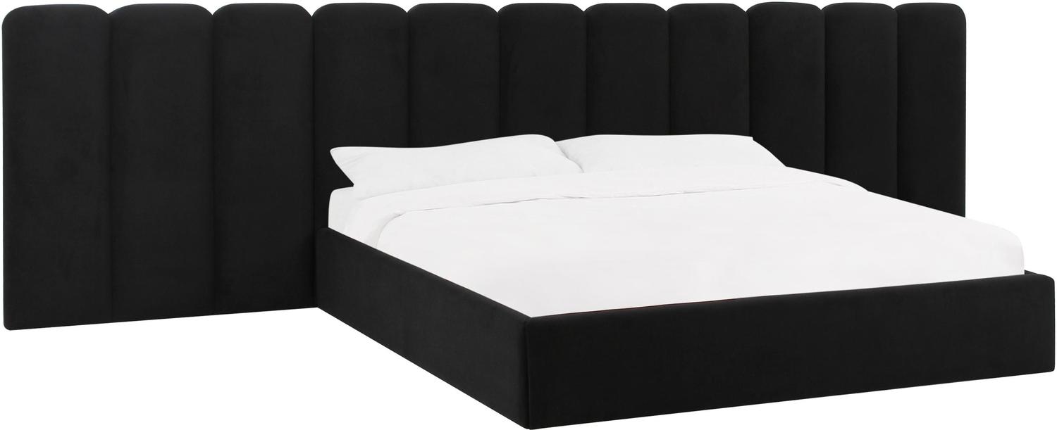 simple bed frame double Tov Furniture Beds Black