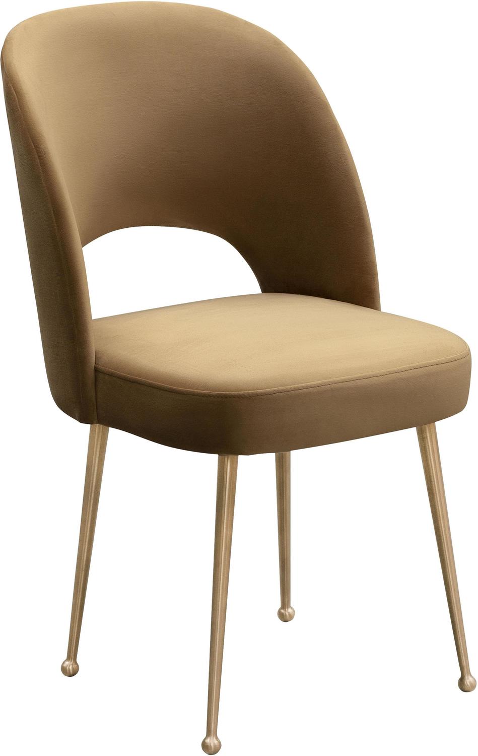 gold accent chair with ottoman Tov Furniture Dining Chairs Cognac
