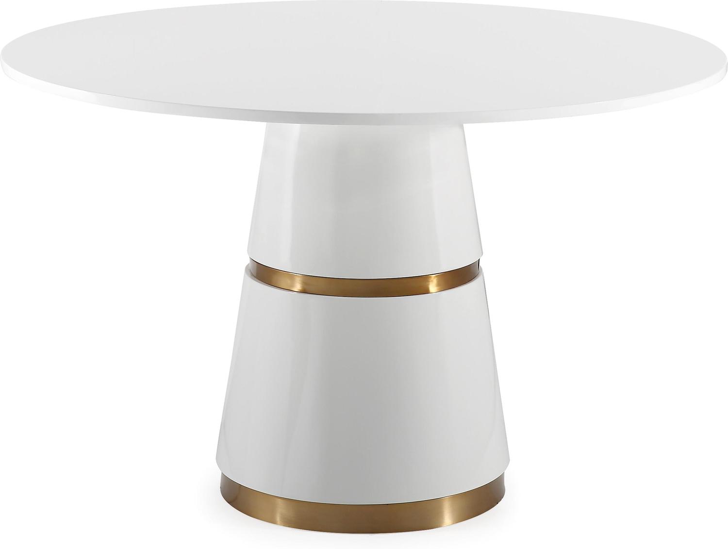 round 4 person dining table Tov Furniture Dining Tables White