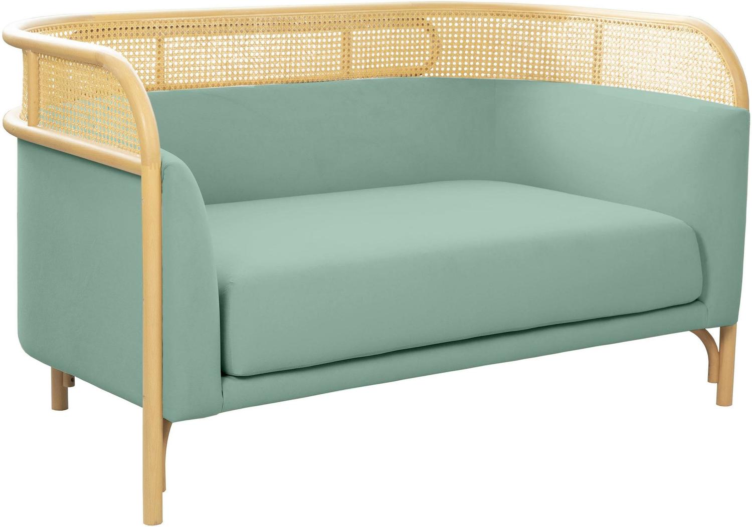 blue velvet sectional couch Tov Furniture Loveseats Blue