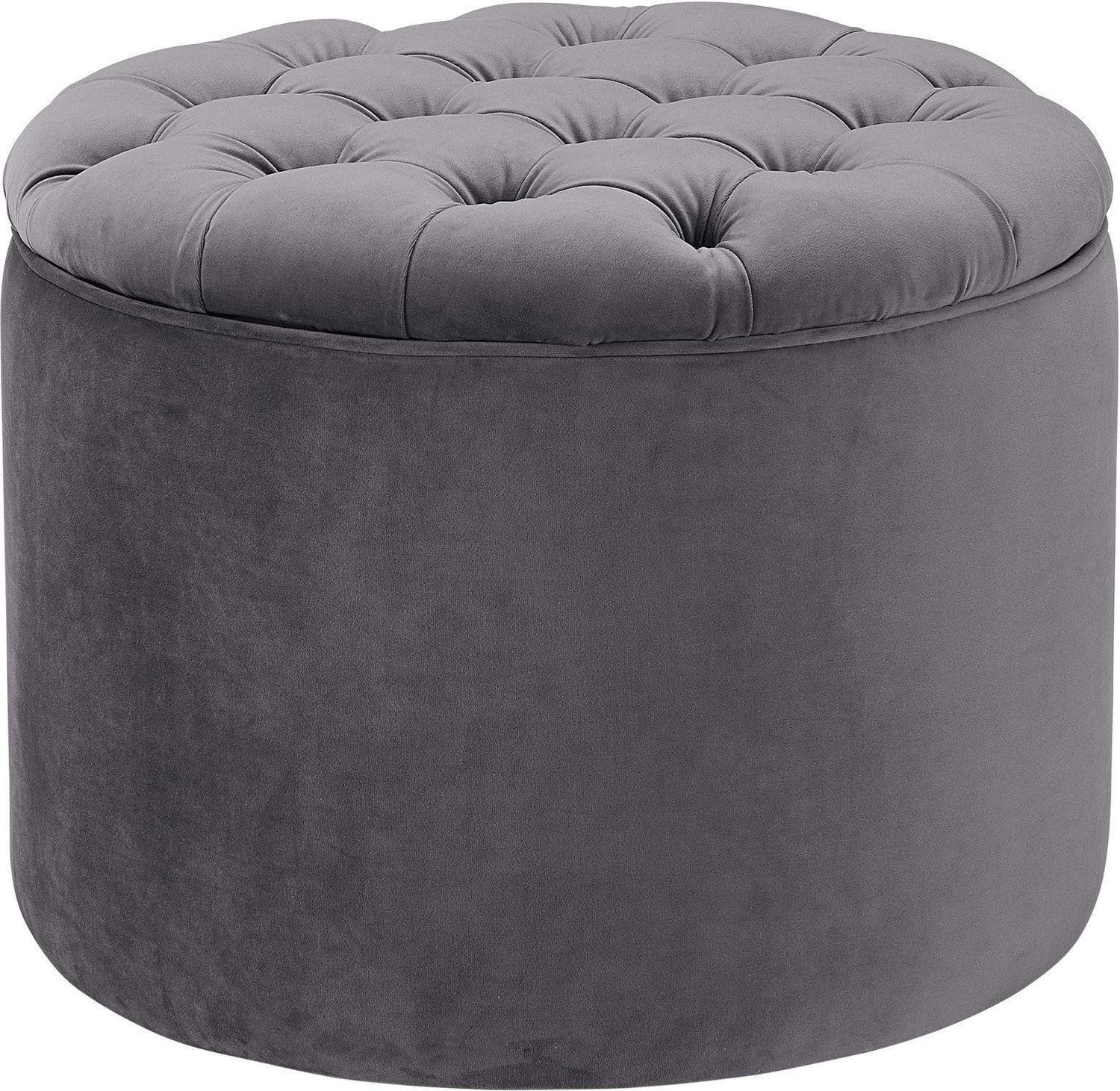 comfy white accent chair Tov Furniture Ottomans Grey