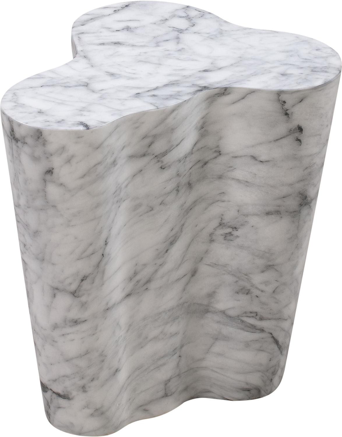 rectangular end tables Tov Furniture Side Tables White Marble