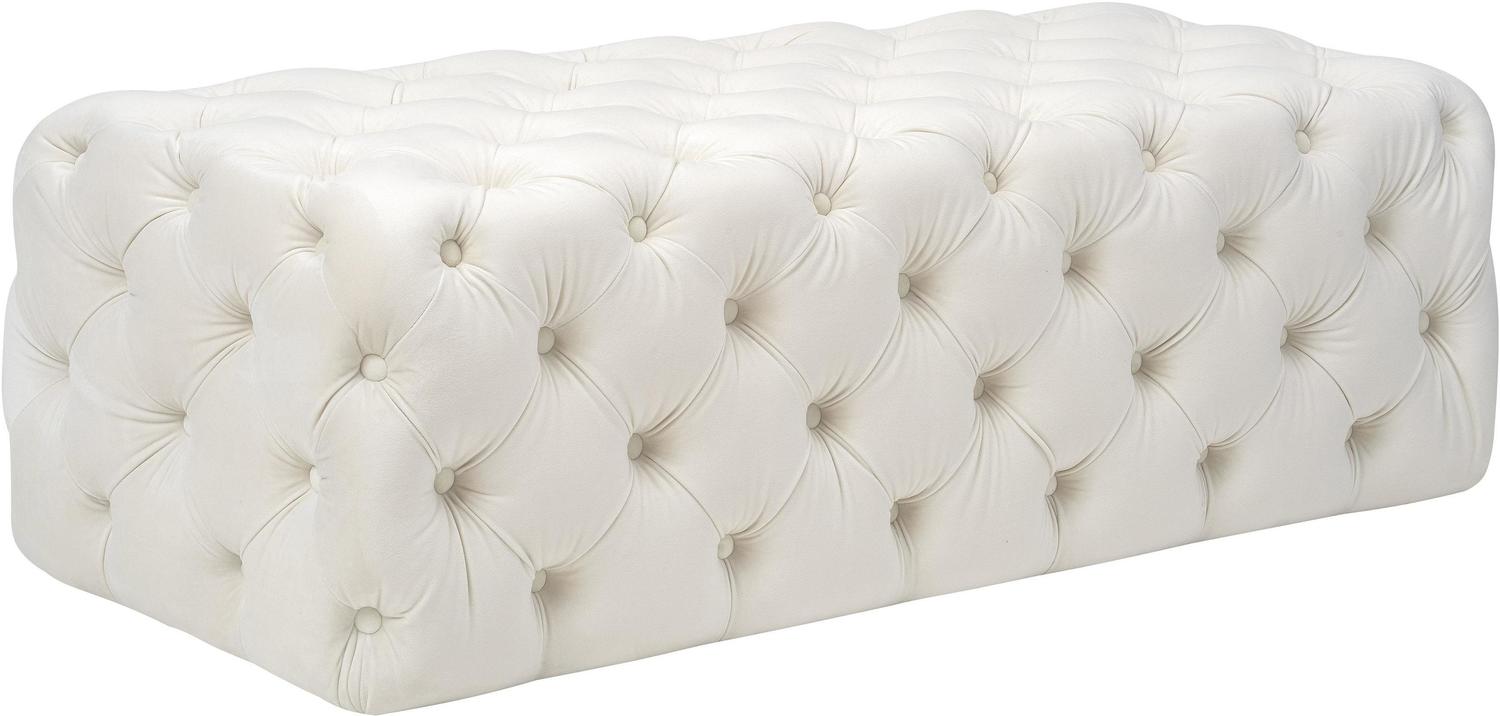 white fabric storage bench Tov Furniture Ottomans Black