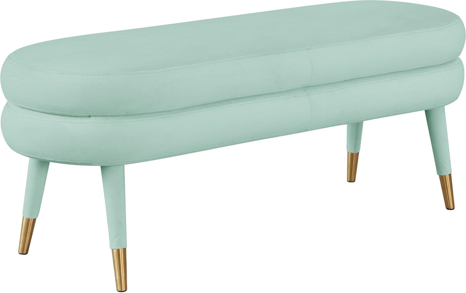  Tov Furniture Benches Ottomans and Benches Sea Foam Green