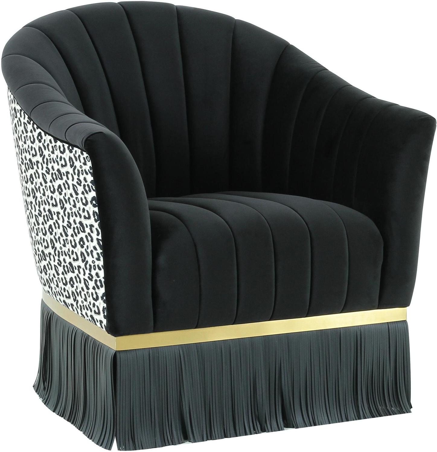 Tov Furniture Accent Chairs Chairs Black,Leopard