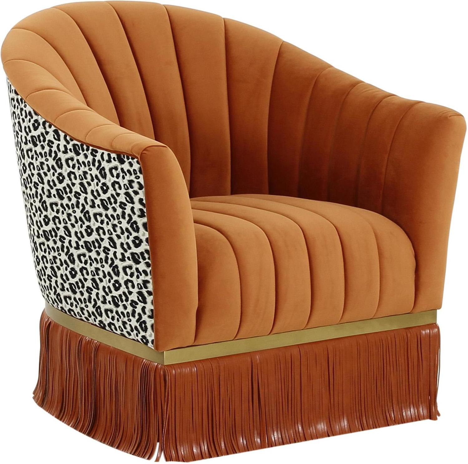Tov Furniture Accent Chairs Chairs Cinnamon,Leopard