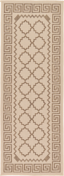 solid ivory rug Unique Loom Area Rugs Beige Machine Made; 6x2
