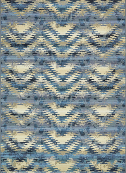 rug blue and gray Unique Loom Area Rugs Blue Machine Made; 11x8