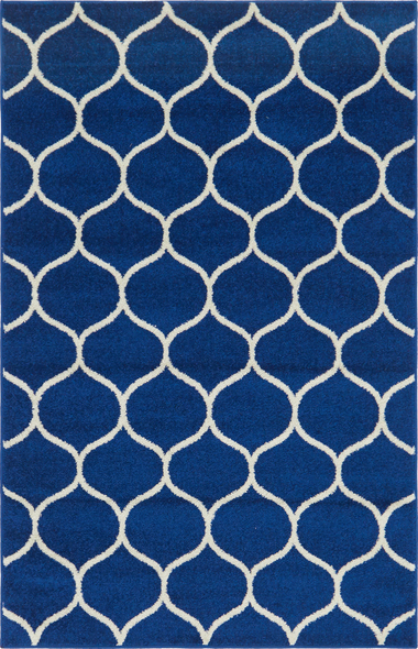 neutral blue rug Unique Loom Area Rugs Navy Blue Machine Made; 6x4