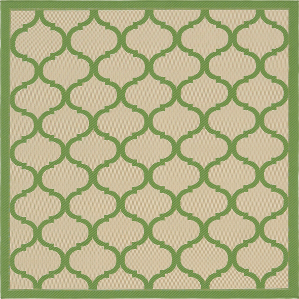 grey patterned rug Unique Loom Area Rugs Green Machine Made; 6x6