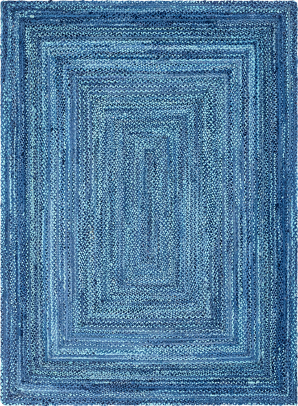 area rug over carpet Unique Loom Area Rugs Blue Hand Braided; 12x9