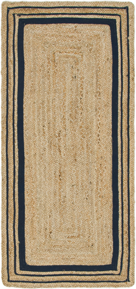 indoor rugs for entryway Unique Loom Area Rugs Natural/Navy Blue Hand Braided; 6x2