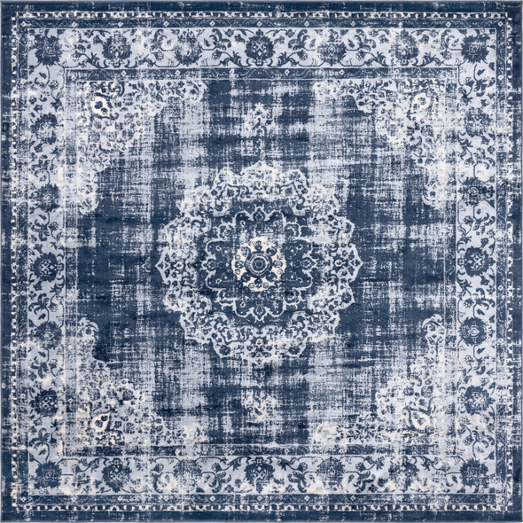 navy blue area rug 5x7 Unique Loom Area Rugs Navy Blue Machine Made; 8x8