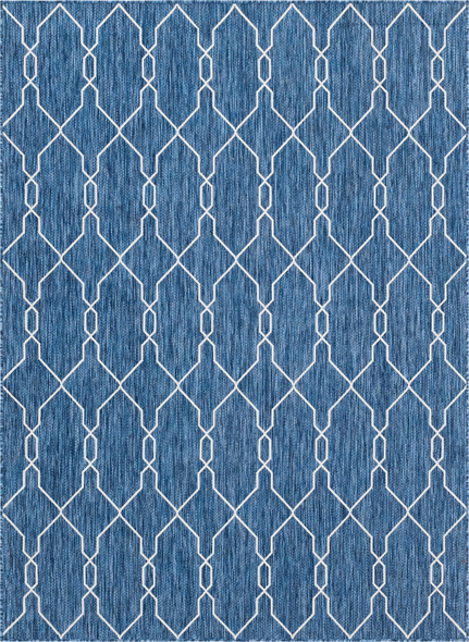 accent rugs for bedroom Unique Loom Area Rugs Navy Blue/Ivory Machine Made; 10x7