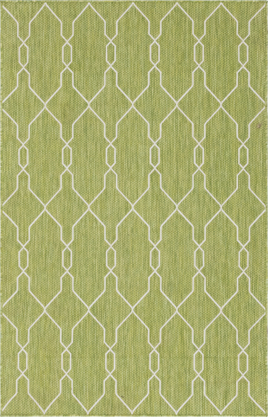 carpet grass rug Unique Loom Area Rugs Green/Ivory Machine Made; 8x5