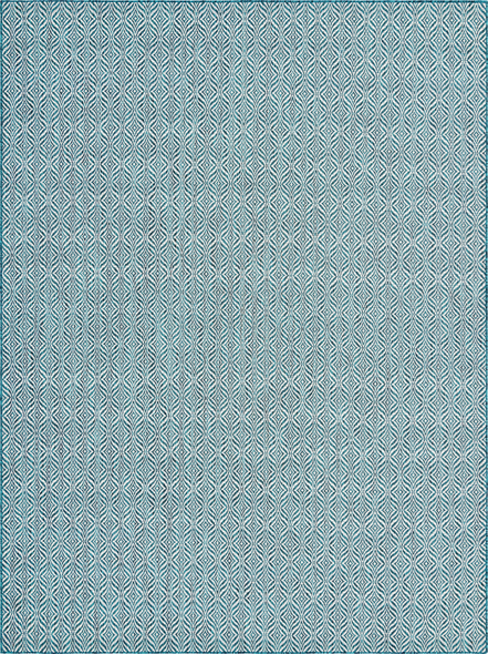 blue green area rugs 8x10 Unique Loom Area Rugs Teal/Ivory Machine Made; 12x9